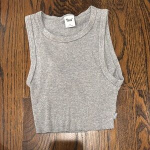 Aritzia TNA Gray Sleeveless Top